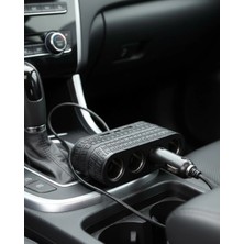Aylina Mey Ithalat® Araç Çakmak Çoklayıcı 4 Çıkışlı 2 USB ve Type C Girişli Çok Fonksiyonlu Şarj Ünitesi