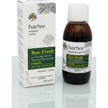 Harbee Bee-Fresh Bitkisel Takviye Edici Gıda -Propolis, Kara Mürver, C Vitamini ve Çinko 150 ml