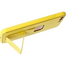 Newface iPhone 7 Plus Kılıf Coco Deri Standlı Kapak - Sarı ARLSTRTCH-RSG3256