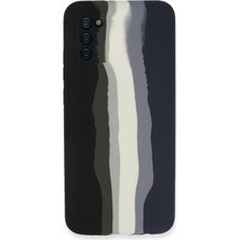 Newface Samsung Galaxy A03S Kılıf Ebruli Lansman Silikon - Siyah-Lacivert ARLSTRTCH-RSG3256