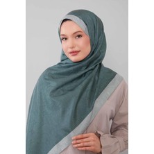 Levidor Mint Yeşili Petek Işlemeli Monogram Şal