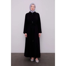 Levidor Siyah Ikili Düğme Detaylı Ferace