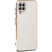 Newface Samsung Galaxy A12 Kılıf Volet Silikon - Beyaz ARLSTRTCH-RSG3256