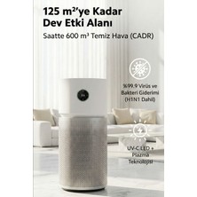 Xiaomi 125M² Kapsama Alanlı Flagship Akıllı Hava Temizleyici Medikal Düzeyde Uv-C ve Plazma Korumalı Lazer Sensörlü Sessiz Lüks Beyaz
