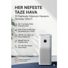 Xiaomi 48M² Evcil Hayvan ve Alerji Dostu Akıllı Hava Temizleme Robotu Yıkanabilir Izgaralı Wi-Fi Kontrollü Sessiz Beyaz