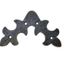 EkoAlışverişDünyam Antika Tarz Dekoratif Pirinç Yaprak Gönye - 100X110 Mm, Oksit