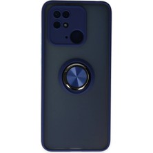 Newface Xiaomi Redmi 10C Kılıf Montreal Yüzüklü Silikon Kapak - Lacivert ARLSTRTCH-RSG3256