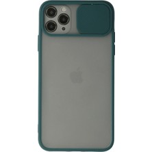 Newface iPhone 11 Pro Kılıf Palm Buzlu Kamera Sürgülü Silikon - Yeşil ARLSTRTCH-RSG3256