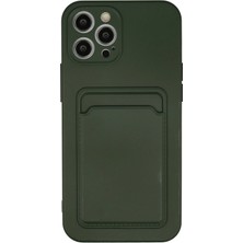 Newface iPhone 12 Pro Max Kılıf Kelvin Kartvizitli Silikon - Koyu Yeşil ARLSTRTCH-RSG3256