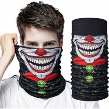 Joker Yüz Baskılı Baf Bandana - Çok Amaçlı Boyunluk Bandana 2 No
