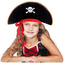 Kaptan Jack Kadife Çocuk Boy Korsan Şapkası