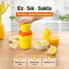 Culiq Çok Amaçlı Limon Sıkacağı ve Meyve Ezici – Püre Yapabilen – Saklama Kaplı – 400 ml
