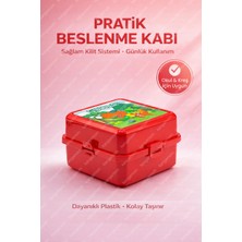M&L Lunch Box 4 Bölmeli Beslenme Kutusu - Kaşık ve Çatal Setli Pratik Okul Beslenme Kabı