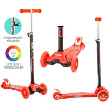 NW Nessi World Torutoys Kırmızı Twist Işıklı Scooter Kırmızı