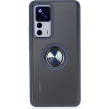 İ She Xiaomi Mi 12T Pro Kılıf Yüzüklü ve Şık Film Izlemek Için Ideal Elitering Premim Silikon Kapak