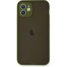 İ She iPhone 12 Mini Kılıf Şık ve Mat Görünümlü Kenarları Renkli Neologi Premium Sert Silikon Kapak