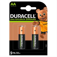 Duracell 1.2V 2500 Mah Aa Şarjlı Kalem Pil 2li