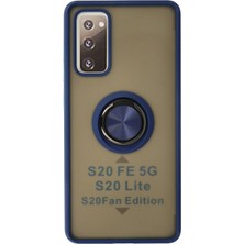 İ She Samsung Galaxy S20 Fe Kılıf Yüzüklü ve Şık Film Izlemek Için Ideal Elitering Premim Silikon Kapak
