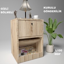 Kili Gizli Bölmeli Komodin,mdf,kurulu Gönderilir,montaj Gerekmez