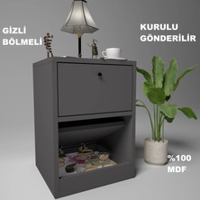 Kili Gizli Bölmeli Komodin,mdf,kurulu Gönderilir,montaj Gerekmez