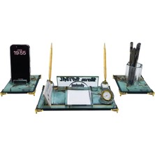 Sentez Masa Üstü İsimlik Meram Kristal Masaüstü Isimlik Ofis Hediye Seti