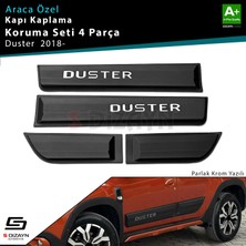 S-Dizayn Dacia Duster 2 Kapı Koruma Seti Parlak Krom Yazılı 4 Prç 2018-2023 A+ Kalite