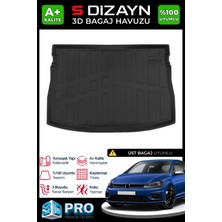 S-Dizayn VW Golf 7 3D Pro Bagaj Havuzu Üst Bagaj 2012-2020 A+ Kalite
