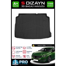 S-Dizayn Peugeot 308 3D Pro Bagaj Havuzu 2013-2021 A+ Kalite