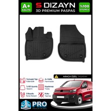S-Dizayn Citroen Berlingo Panelvan 3D Pro Havuzlu Ön 2'li Paspas 2019 Üzeri A+ Kalite