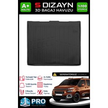 S-Dizayn Citroen Berlingo Seperatörsüz 3D Pro Bagaj Havuzu 2019 Üzeri A+ Kalite