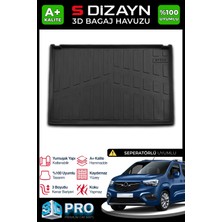 S-Dizayn Opel Combo E Seperatörlü 3D Pro Bagaj Havuzu 2019 Üzeri A+ Kalite