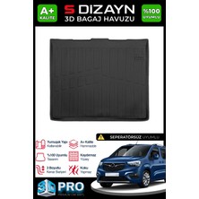 S-Dizayn Opel Combo E Seperatörsüz 3D Pro Bagaj Havuzu 2019 Üzeri A+ Kalite