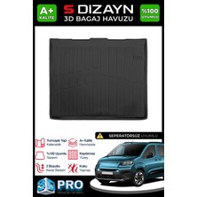 S-Dizayn Fiat Doblo Seperatörsüz 3D Pro Bagaj Havuzu 2023 Üzeri A+ Kalite