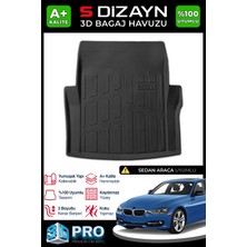 S-Dizayn Bmw 3 Serisi F30 Sedan 3D Pro Bagaj Havuzu 2012-2019 A+ Kalite