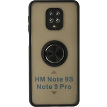 Mobixa Redmi Note 9 Pro Kılıf Yüzüklü ve Standlı Şık Nexen Premium Silikon Kapak