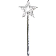 Yıldız Model Peri Asası Melek Asası Prenses Asası Metalize Gümüş Renk