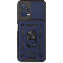 Newface Xiaomi Redmi Note 12 5g Kılıf Pars Lens Yüzüklü Silikon - Lacivert ARLSTRTCH-RSG3256