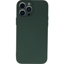 Newface iPhone 13 Pro Kılıf Nano Içi Kadife Silikon - Koyu Yeşil ARLSTRTCH-RSG3256