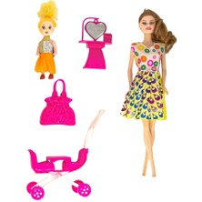 NW Nessi World Anlily Bebek Arabalı Aksesuarlı Oyuncak Bebek