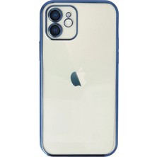 Newface iPhone 12 Kılıf Razer Lensli Silikon - Lacivert ARLSTRTCH-RSG3256