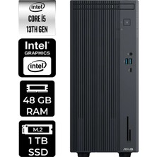 Asus Expertcenter P500MV i5 13420H Masaüstü Bilgisayar 48GB RAM 1TB SSD Win11 Home + Per4 USB P500I513428512B0DP330
