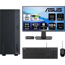 Asus Expertcenter P500MV i5 13420H RTX 3050 Masaüstü Bilgisayar 16GB RAM 2TB SSD 23.8" FHD Win11 Home + Per4 USB P500I513428512B0DP683