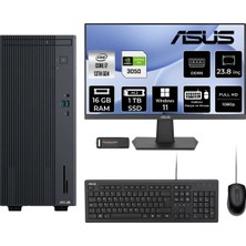 Asus Expertcenter P500MV Intel Core I7 13620H 16GB 1tb SSD RTX3050/6GB 23.8" Fhd Monitör W11P Masaüstü Bilgisayar & Per4 USB Bellek P500I7136216512B0DP702