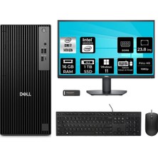 Dell Pro Tower QCT1250 Intel Core I7 14700 16GB 1tb SSD 23.8" Fhd Monitör W11P Masaüstü Bilgisayar & Per4 USB Bellek QCT1250P642