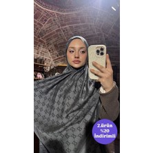 Sevimia Scarf G Desen Çift Taraflı Jakar Kaşmir Ipek Şal