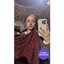 Sevimia Scarf G Desen Çift Taraflı Jakar Kaşmir Ipek Şal