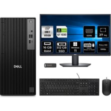 Dell Pro Tower QCT1250 Intel Core I7 14700 16GB 512GB SSD GT1030/4GB 27" Fhd Monitör W11H Masaüstü Bilgisayar & Per4 USB Bellek QCT1250P1041