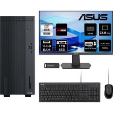 Asus Expertcenter P500MV i5 13420H Masaüstü Bilgisayar 16GB RAM 1TB SSD 23.8" FHD FreeDOS + Per4 USB P500I513428512B0DP602