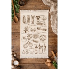 %100 Pamuk Saçaklı Dijital Baskı El&yüz Havlusu 40X60 Cm–yumuşak Doku,yüksek Su Emici Mutfak Havlusu