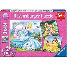 Starseven Ravensburger Puzzle 3X49 Parça Belle Cindirella Rapunzel Renkli 6+